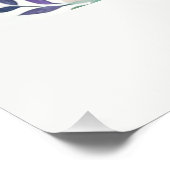 Waterverf bloemrijke vos gepersonaliseerd perfect poster (Hoek)