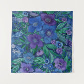 Waterverf, bloemtuin wandkleed (Voorkant (horizontaal))