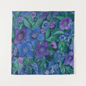 Waterverf, bloemtuin wandkleed (Voorkant)