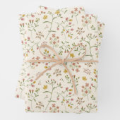 Waterverf bloesempatroon inpakpapier vel (In situ)