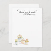 Waterverf blokjes Dank je Bedankkaart (Voorkant / Achterkant)