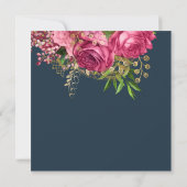 Waterverf Bloom Bruids Douche Uitnodiging (Achterkant)