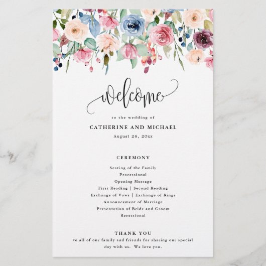 Waterverf Bloomgrens, papierprogramma Flyer (Voorkant)