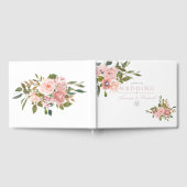 Waterverf blozen Rozen Weddenschap Gastenboek (Volledig)