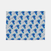 Waterverf Blue Betta Fish Fleece Deken (Voorkant (Horizontaal))