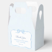 Waterverf Blue Bow Boy Baby shower Party Bedankdoosjes (Geopend)