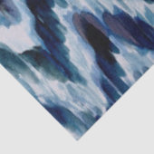 Waterverf Blue Chevron Ikat Tissuepapier (Detail)