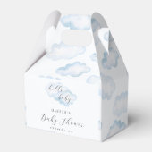 Waterverf Blue Cloud Baby shower Favor Box Bedankdoosjes (Achterkant)
