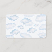 Waterverf Blue Cloud Baby shower Luier Raffle Informatiekaartje (Achterkant)