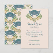 Waterverf Blue Crab Pensioen Bedankkaart (Voorkant / Achterkant)