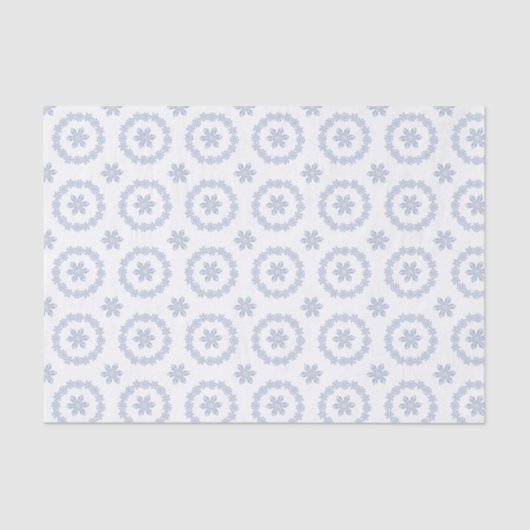 Waterverf Blue Designer Snowflake Tissuepapier (Voorkant)