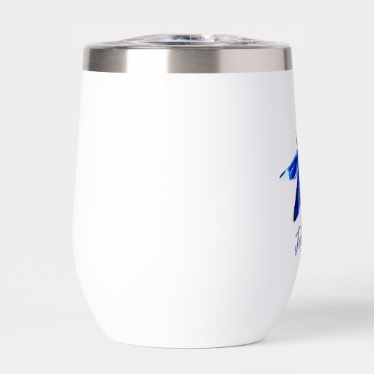 Waterverf Blue Dragonfly Hand-geïllustreerd Custom (Voorkant)