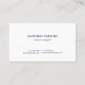 Waterverf Blue Elegant Visitekaartje (Achterkant)