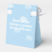 Waterverf Blue Elephant Boy Baby shower Hartelijk  Bedankdoosjes (Achterkant)