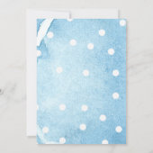 Waterverf Blue Elephant Boy Baby shower Kaart (Achterkant)