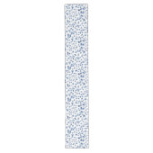 Waterverf Blue Floral Pattern Lange Tafelloper (Voorkant)
