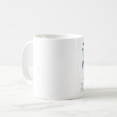 Waterverf Blue Flowers Collectie Chic Rustic Koffiemok (Voorkant links)