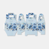 Waterverf Blue Flowers Favor Box Bedankdoosjes (Uitgevouwen)