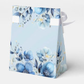 Waterverf Blue Flowers Favor Box Bedankdoosjes (Achterkant)