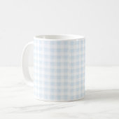 Waterverf Blue Gingham Coffee Mok (Voorkant links)