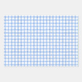 Waterverf Blue Gingham Inpakpapier Vel (Voorkant)