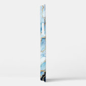 Waterverf Blue Gold Marble Hoesje-Mate iPhone Case (Achterkant / Rechts)