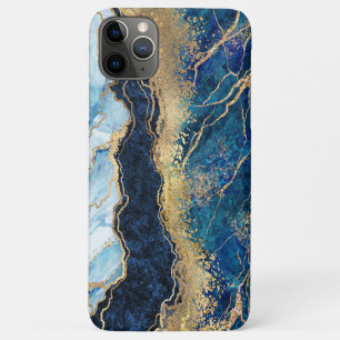 Waterverf Blue Gold Marble Hoesje-Mate iPhone Case