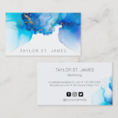 Waterverf Blue Gold Visitekaartje (Voorkant / Achterkant)