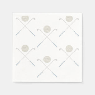 Waterverf Blue Golf verjaardagsfeestje Servet