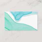 Waterverf Blue Green Newspaper  Visitekaartje (Achterkant)