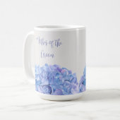 Waterverf Blue Hydrangea Bridal Party Koffiemok (Voorkant links)