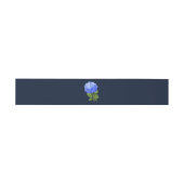 Waterverf Blue Hydrangea op blauw Uitnodigingen Wikkel (Vlak)