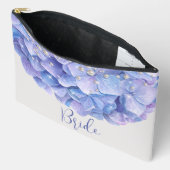 Waterverf Blue Hydrangea Pearl Bridal Party Etui (Open)