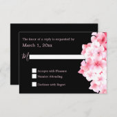 Waterverf Blue Hydrangea RSVP (Voorkant / Achterkant)