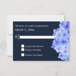 Waterverf Blue Hydrangea RSVP