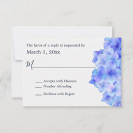 Waterverf Blue Hydrangea RSVP