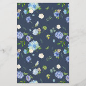 Waterverf Blue Hydrangea Sweet Sixteen Invitation (Achterkant)