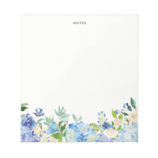 Waterverf Blue Hydrangeas Persoonlijk Notitieblok