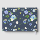 Waterverf Blue Hydrangeas Wedding Guest Book Gastenboek (Achterkant)