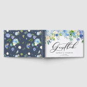 Waterverf Blue Hydrangeas Wedding Guest Book Gastenboek (Volledig)