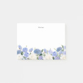 Waterverf Blue Hydrangeas White Rose Gepersonalise Post-it® Notes (Voorkant)