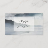 Waterverf Blue Indigo Mountains Cadeaubon Visitekaartje (Voorkant)