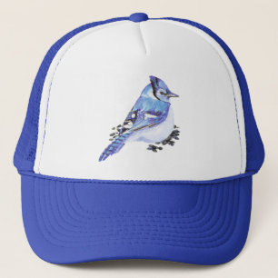 Waterverf Blue Jay Bird Wildlife Natuur Art Trucker Pet