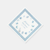 Waterverf Blue Jean Baby Denim Baby shower Servet (Hoek)
