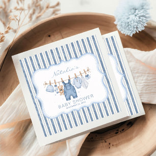 Waterverf Blue Jean Baby Denim Baby Shower Servet