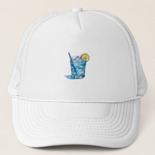 Waterverf Blue Lagoon Cocktail Drink Trucker Pet