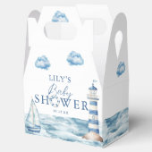 Waterverf Blue Nautical Baby shower Bedankdoosjes (Geopend)