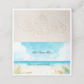 Waterverf Blue Ocean Beach Tafel (Buitenkant ongevouwen)