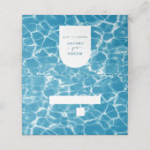 Waterverf Blue Ocean Beach Trouwplaatskaart (Buitenkant ongevouwen)