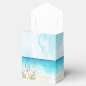 Waterverf Blue Ocean Beach Wedding Favoriete Box Bedankdoosjes (Geopend)